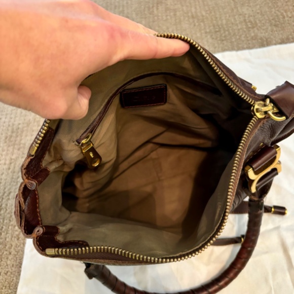 Chloe Marcie Medium Zip Leather Satchel Bag with dust bag 🌻🧡 - Picture 7 of 16